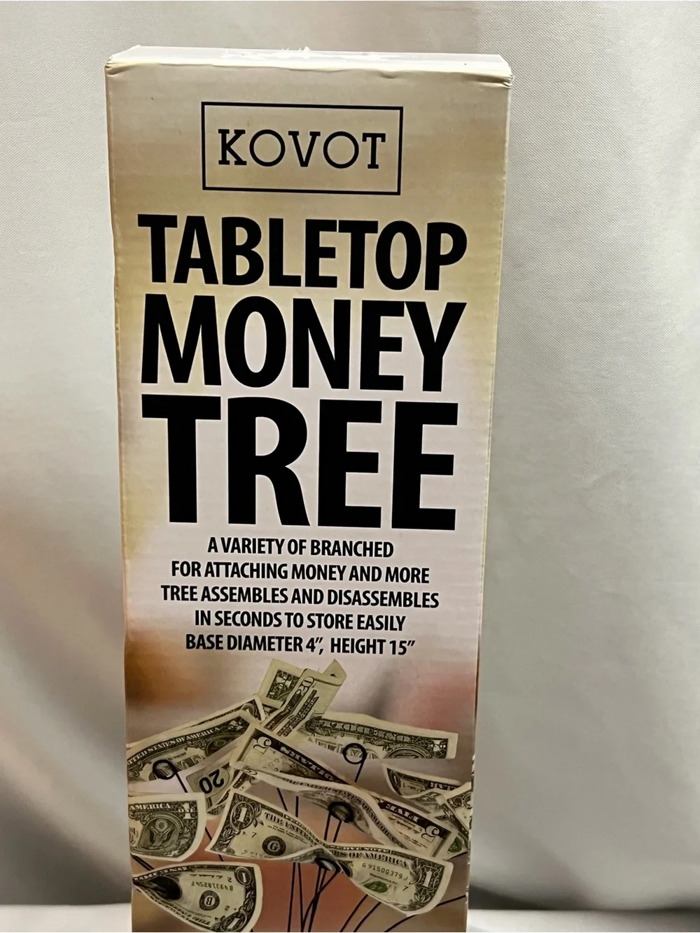 KOVOT Tabletop Money Tree Cash Gift Holder Display Stand Graduation Wedding